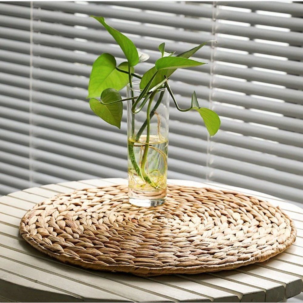 Round Woven Handmade Table Mat - Picture 6 of 11